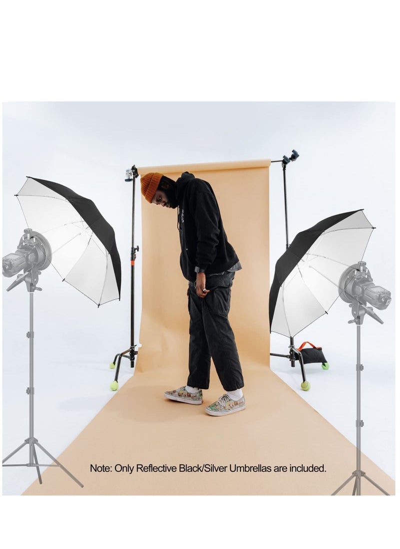 Generic Translucent Soft Light or Gold Black Reflective Professional Photography Studio Lighting Umbrellas (2pack 33" black&silver)  - Image 4