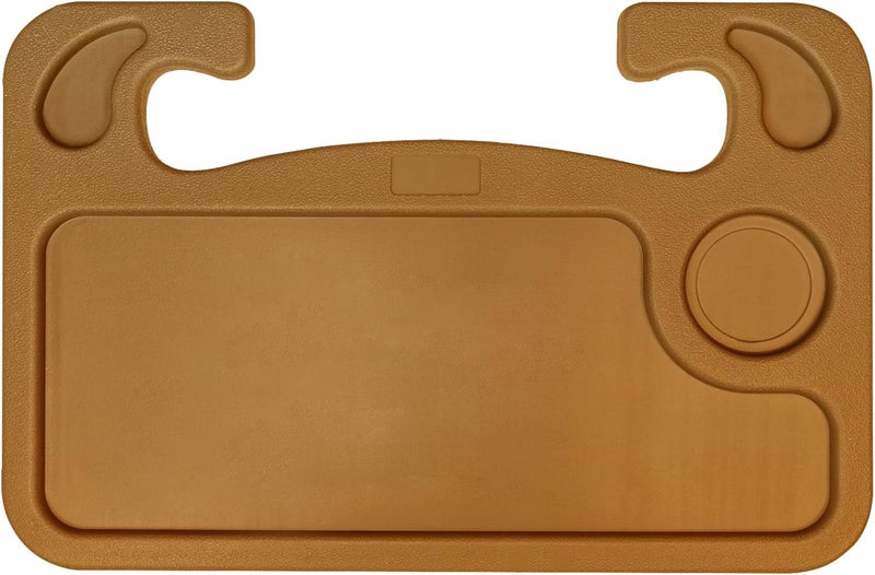 Steering Wheel Tray, Car Tray for Eating, Hook On Steering Wheel Desk for Food, Laptop and Car Accessories, Car Road Trip Must Haves Gadgets Car Table (Brown)