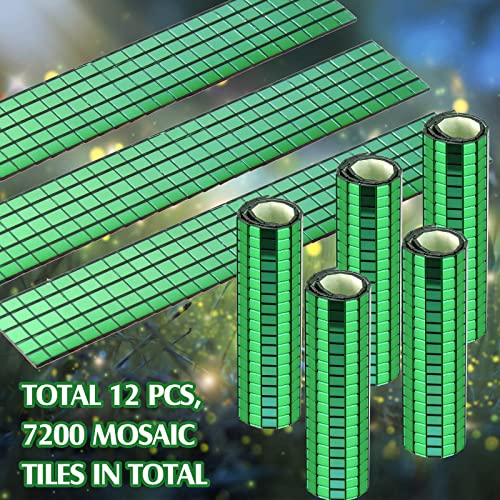 Romooa Self-Adhesive Disco Mirror Tiles Mosaic Tiles for DIY Craft Projects, 5 x 5 mm(Green,7200 Pieces) - Image 4