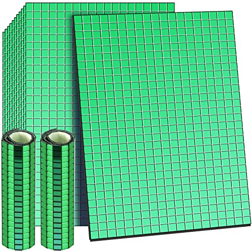 Romooa Self-Adhesive Disco Mirror Tiles Mosaic Tiles for DIY Craft Projects, 5 x 5 mm(Green,7200 Pieces) - Image 1