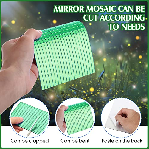 Romooa Self-Adhesive Disco Mirror Tiles Mosaic Tiles for DIY Craft Projects, 5 x 5 mm(Green,7200 Pieces) - Image 3