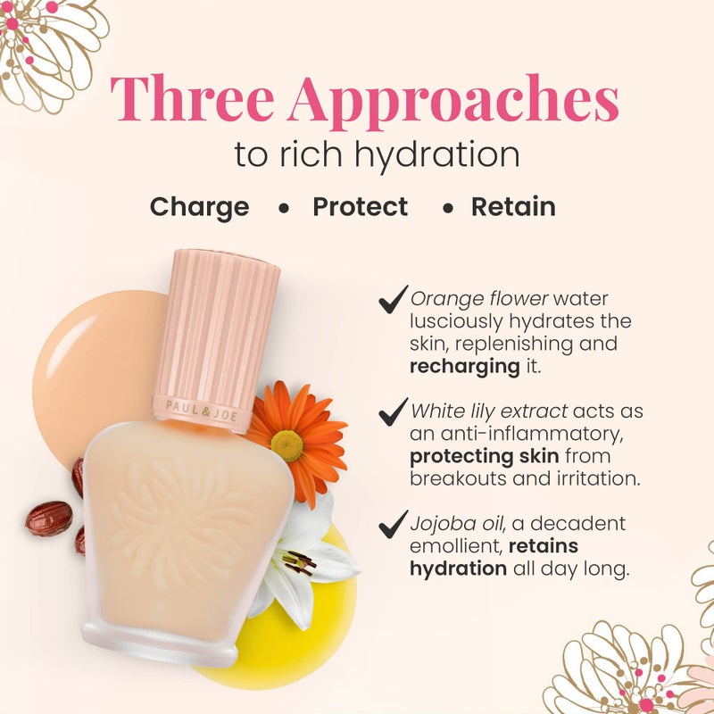 Paul & Joe Moisturizing Foundation Primer, Lightweight, Sheer and illuminating Foundation Makeup with Jojoba Oil, Face Makeup Base for Orange Undertones, Primer S 02 Orange, 1 fl oz - Image 5