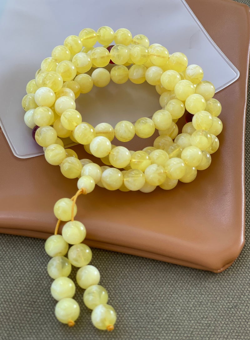 تسبيح خرز كهرماني من الراتينج 108 قطعة / 10 ملم