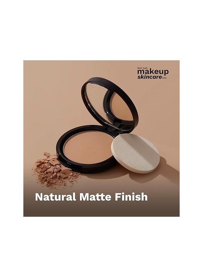 بيلجريم بودرة مضغوطة ذات لمسة نهائية مطفأة اللمعة باللون الذهبي البيج من بيلجريم تمتص الزيت وتخفي وتعطي بشرة مشرقة - Image 4