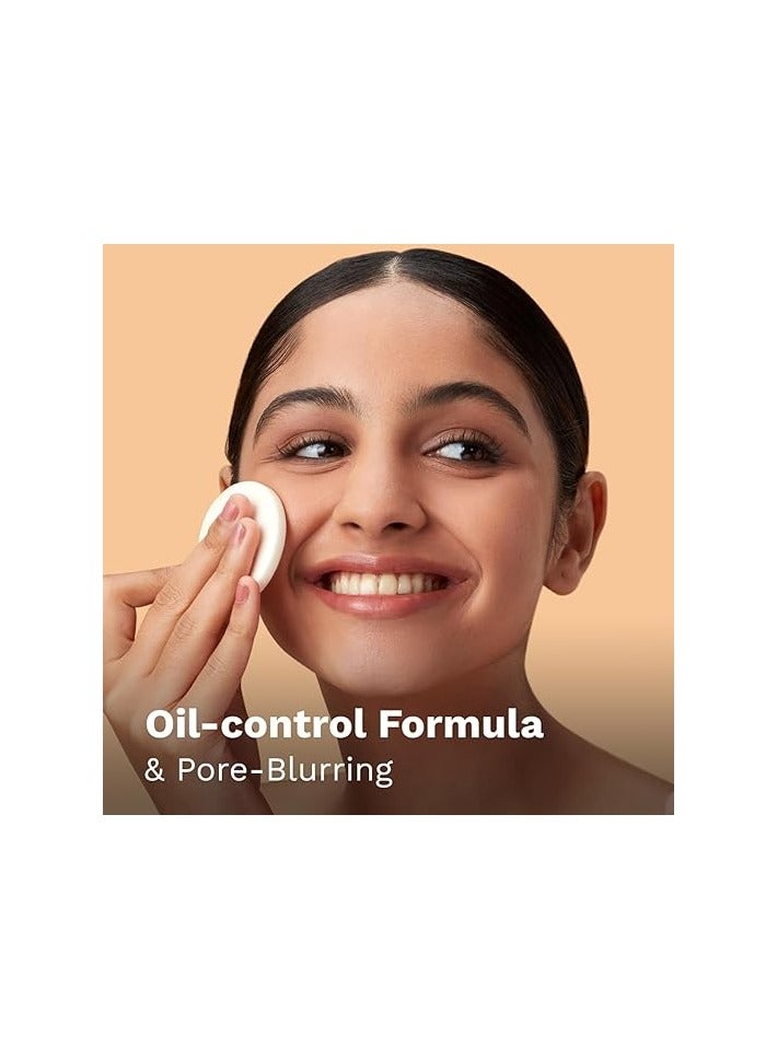 بيلجريم بودرة مضغوطة ذات لمسة نهائية مطفأة اللمعة باللون الذهبي البيج من بيلجريم تمتص الزيت وتخفي وتعطي بشرة مشرقة - Image 5