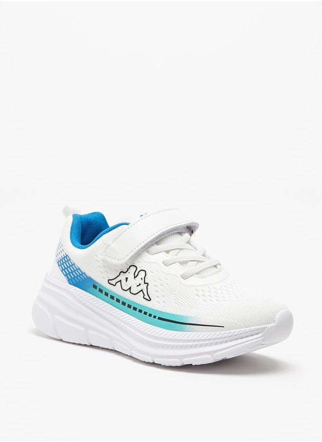 Kappa Boys' Printed Sports Shoes with Hook and Loop Closure  - Image 1