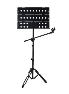 Mike Music Sheet Music Stand Professional with Microphone Holder 2 in 1 Sheet Stand,Widened Panel, Thickened Pipe Wall, Adjustable Height Lifting Music Stand,  Folding Plate Metal with Portable Bag  - Image 1