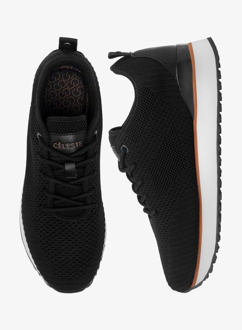 سيليست سنيكرز نسائي شبكي بنسيج مزخرف وإغلاق برباط - Image 3