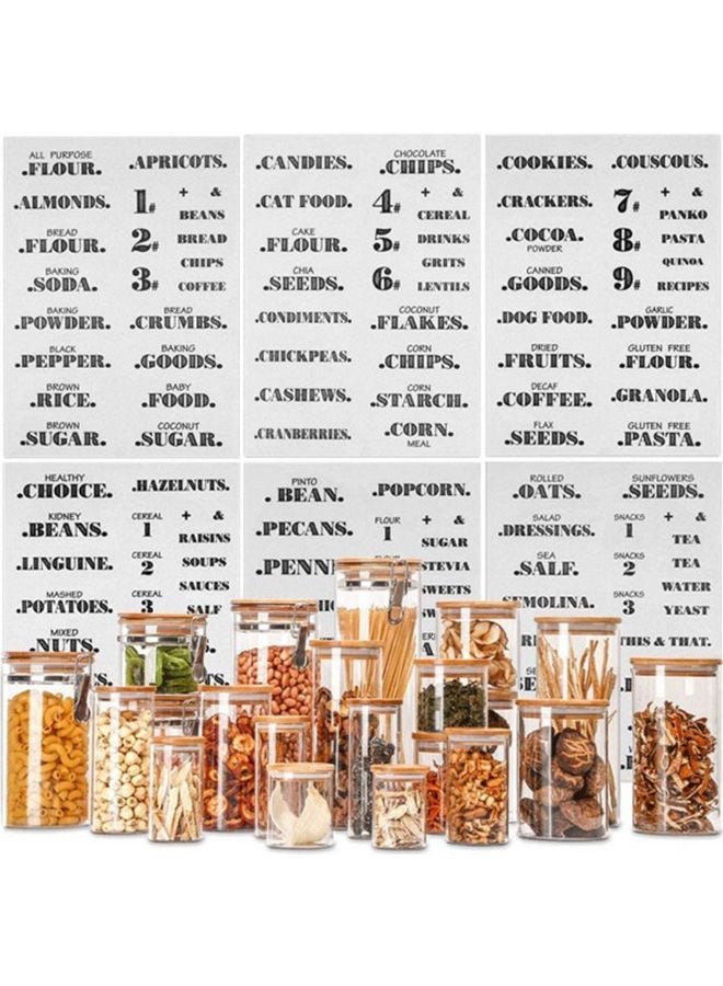 NIBEMINENT 132-Piece Preprinted Kitchen Labels Black/White - Image 4