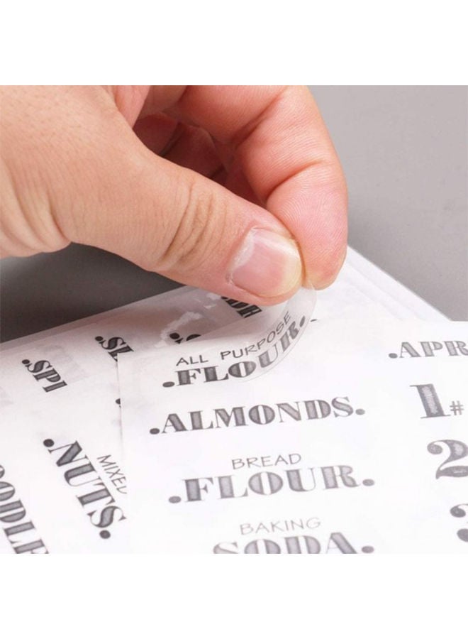NIBEMINENT 132-Piece Preprinted Kitchen Labels Black/White - Image 2