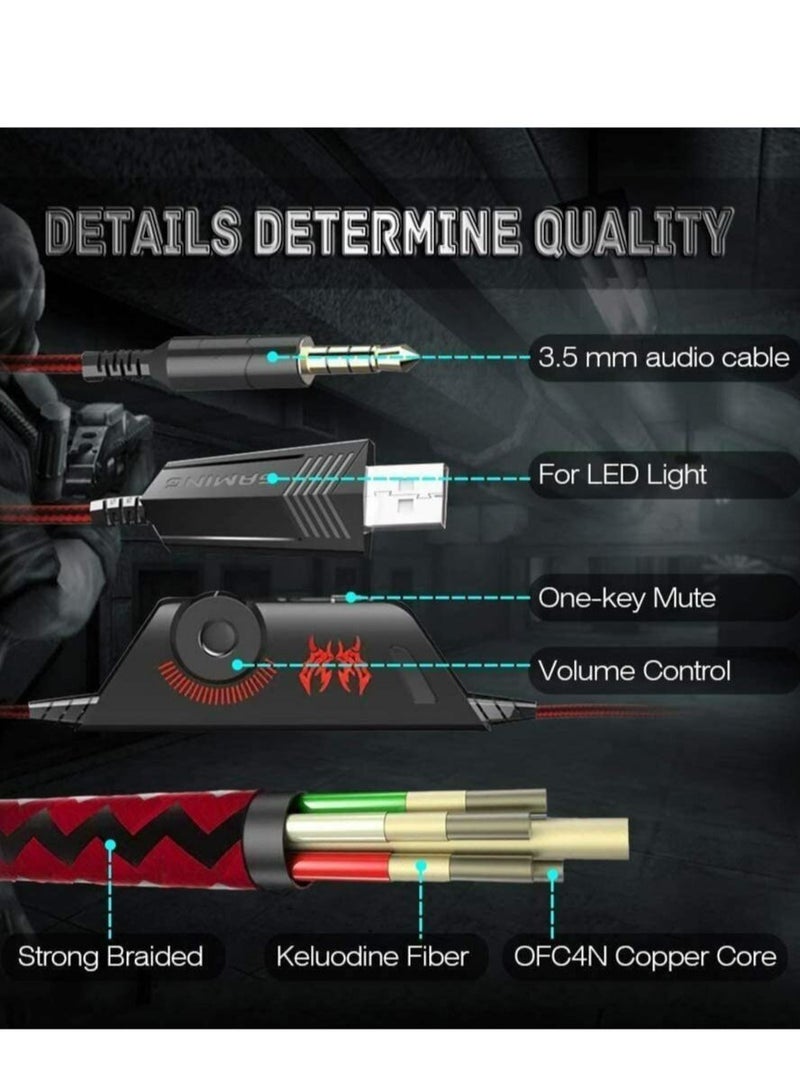 G2000 Gaming Headset Deep Bass Computer Game Headphones with microphone LED Light for computer PC Gamer - Image 4