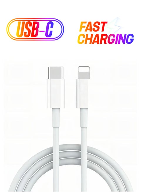 Fast Charging Cord Type C to Lightning Cable for 14/14 Pro /14/ iPhone 13/13 Pro /13 Mini/12/12 Mini/12 Pro/11 Pro/11 Pro Max and More 1M White