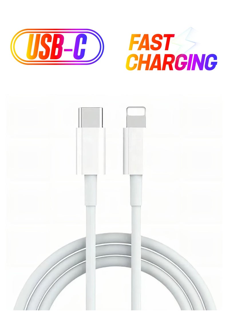 Fast Charging Cord Type C to Lightning Cable for 14/14 Pro /14/ iPhone 13/13 Pro /13 Mini/12/12 Mini/12 Pro/11 Pro/11 Pro Max and More 1M White - Image 1