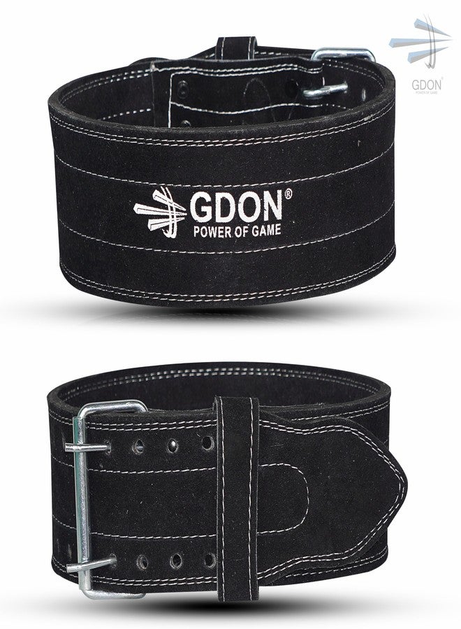 GDON Power Lifting Weight LiftingBelt, 4" Wide 10 mm Thick Power Lifting Belt For Men & Women Competition Workout Training Weight Back Support Belt, Genuine Leather Weight Gym Belt (Size L) - Image 2