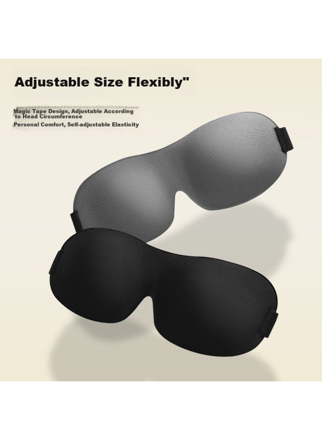 Forty thousand kilometers 40,000 Kilometers Sleep Mask Light-blocking Sleep Aid Breathable 3d Eye Mask For Men And Women Sw Gray  - Image 4