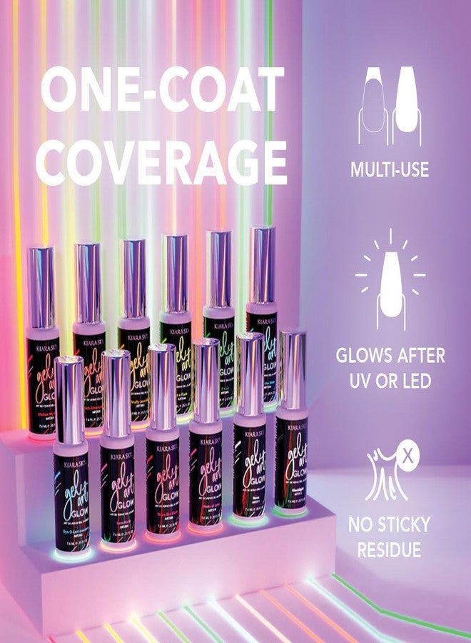 KIARA SKY Gel Paint Glow Art Liner 0.25 fl oz |Bye-O-Luminescence (bright blue) - Image 3