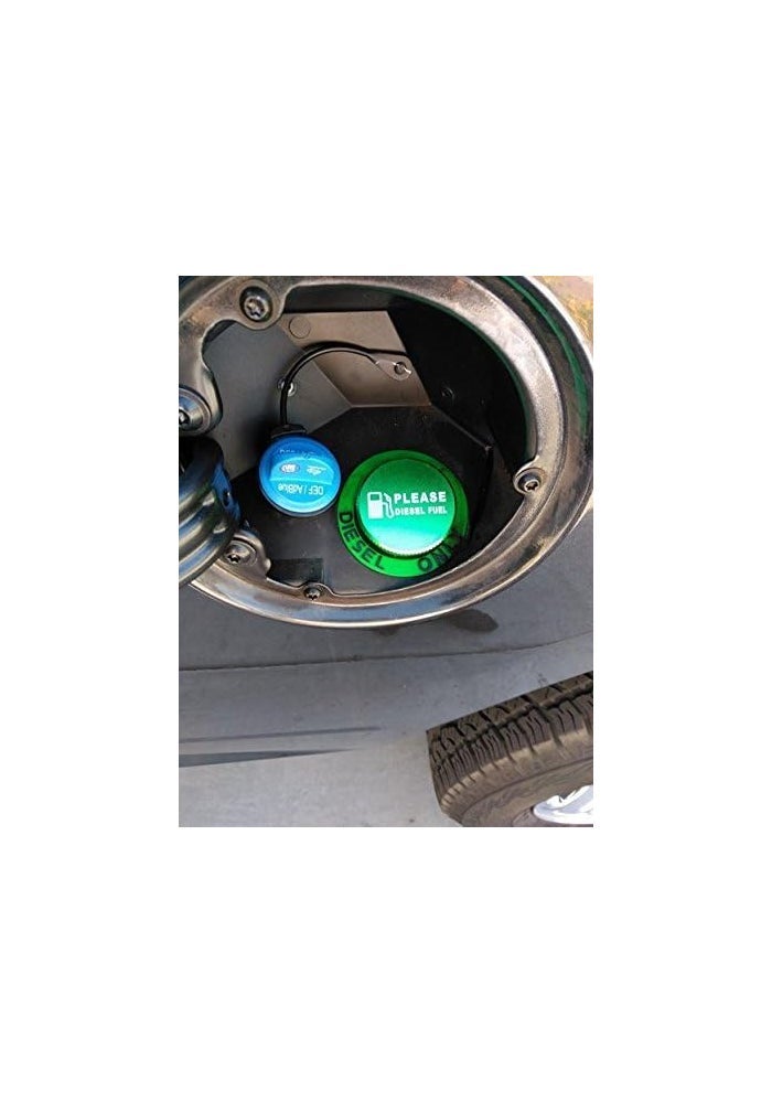 DEF Billet Aluminum Green Fuel Cap for Dodge Ram Cummins with Magnetic (2013-2017) - Image 2