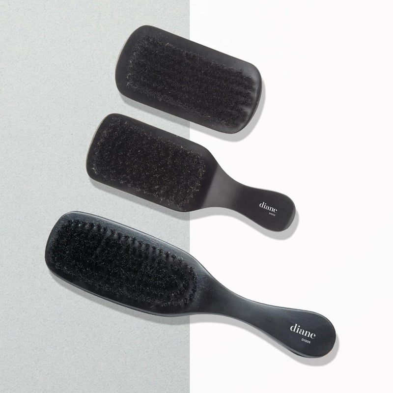 Diane Boar Curved Wave Brush for Men and Women - Black, Soft Bristles for Fine to Medium Hair - Use for Detangling, Smoothing, Wave Styles, Soft on Scalp, Restore Shine and Texture - Image 5