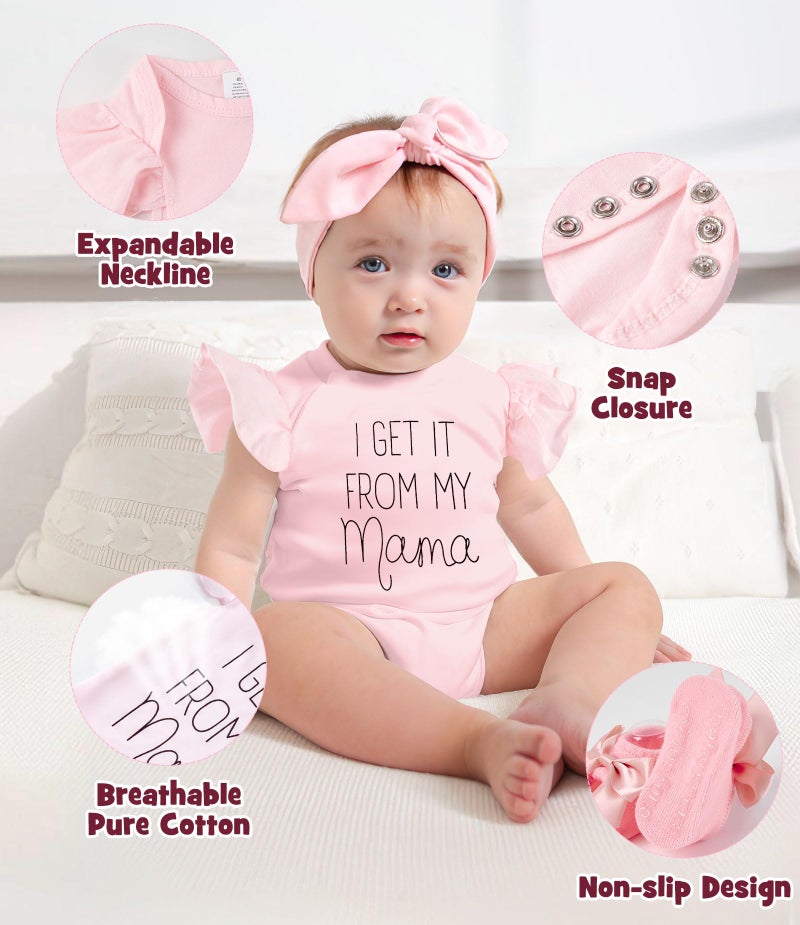 Golray Baby Shower Gifts for Girls, Baby Girl Gifts Baskets with Rattle, Blanket/Onesies Set, New Born Essential Stuff, Gender Reveal Ideas Infant New Born Baby Girls Gift Basket - Image 5
