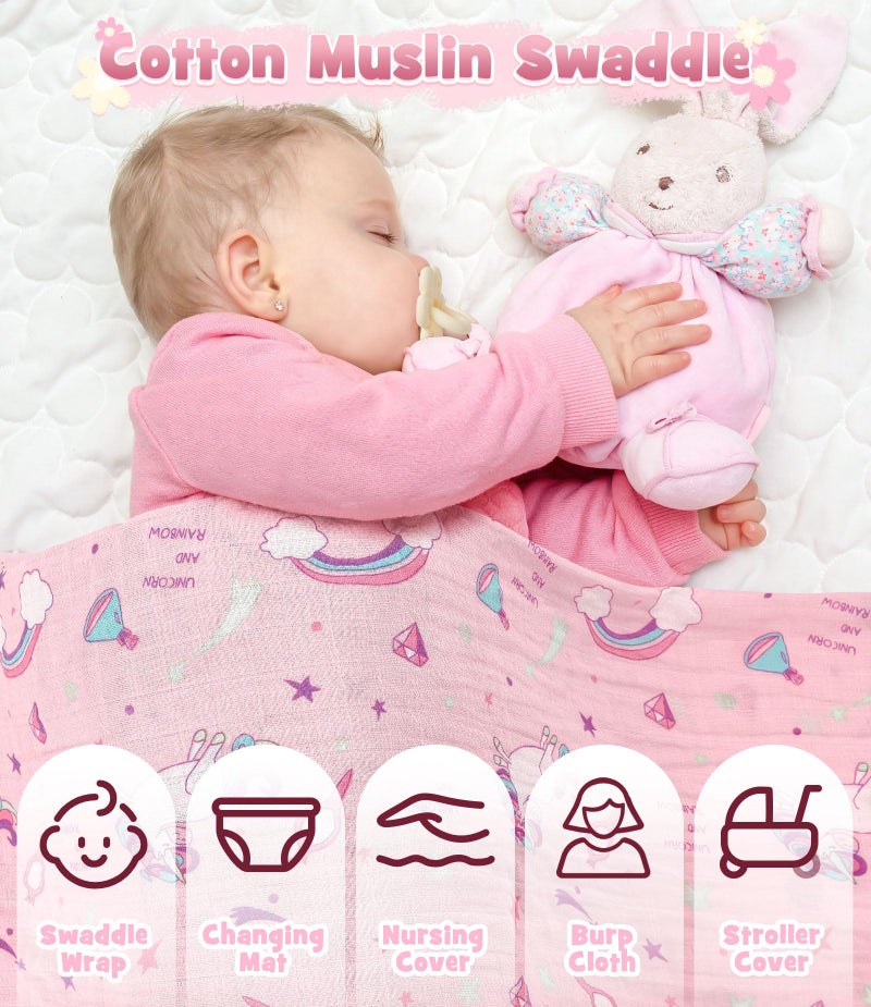 Golray Baby Shower Gifts for Girls, Baby Girl Gifts Baskets with Rattle, Blanket/Onesies Set, New Born Essential Stuff, Gender Reveal Ideas Infant New Born Baby Girls Gift Basket - Image 4