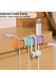 Generic Cord Organizer Magnetic Desk Cable Organizer Safe and Convenient Adjustable Charging Cable Holder Smooth Magnetic Cable Management for Bedside Table Kitchen Car Office 12 Pack  - Image 2