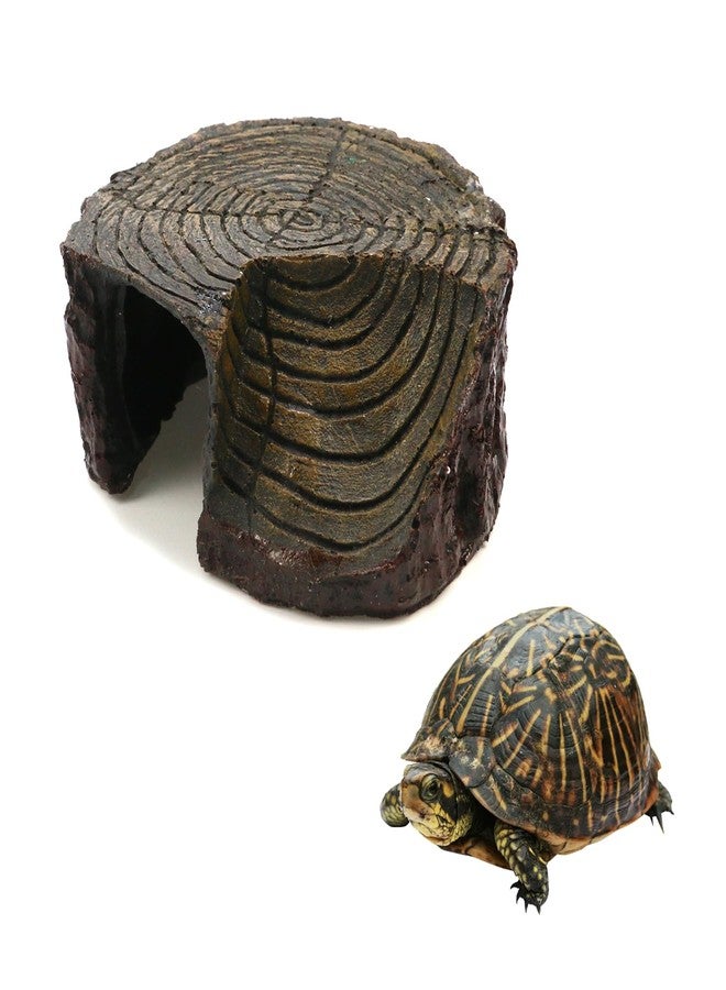 Tsnamay منصة تسناماي الدائرية المصنوعة من الراتنج لتشمس السلاحف، صخرة استراحة لرصيف السلاحف، ملحقات وديكورات أحواض السمك - Image 1