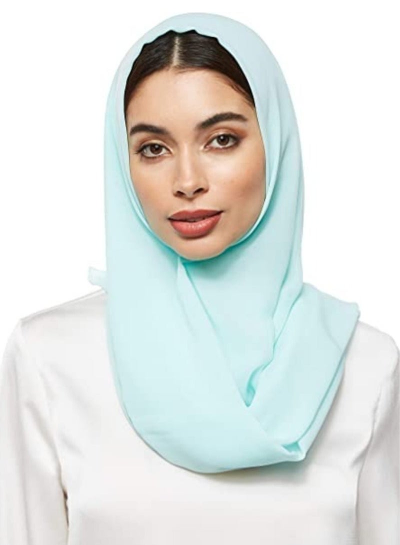 ELTRAZONE Solid Color Bubble Chiffon Scarf for Women Fashion Soft Hijab Long Scarf Wrap Scarves - Image 1