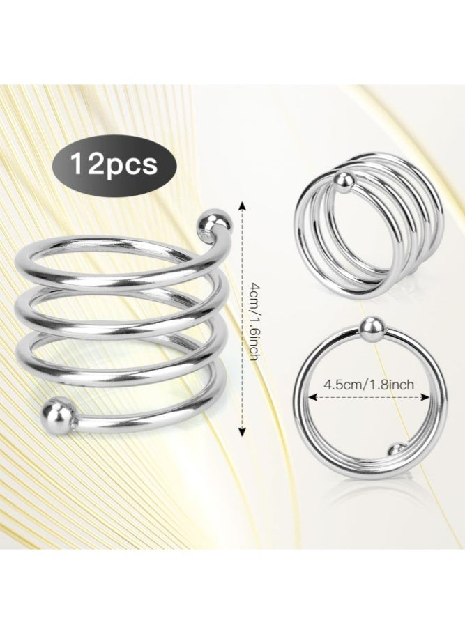 ميدي مجموعة حلقات مناديل الطاولة 12 قطعة/المجموعة - مناسبة لحفلات العطلات والمناسبات الرسمية أو غير الرسمية في مطابخ المنزل وديكورات طاولة حفلات الزفاف، فكرة هدية رائعة للمضيفين والتجمعات العائلية - Image 2