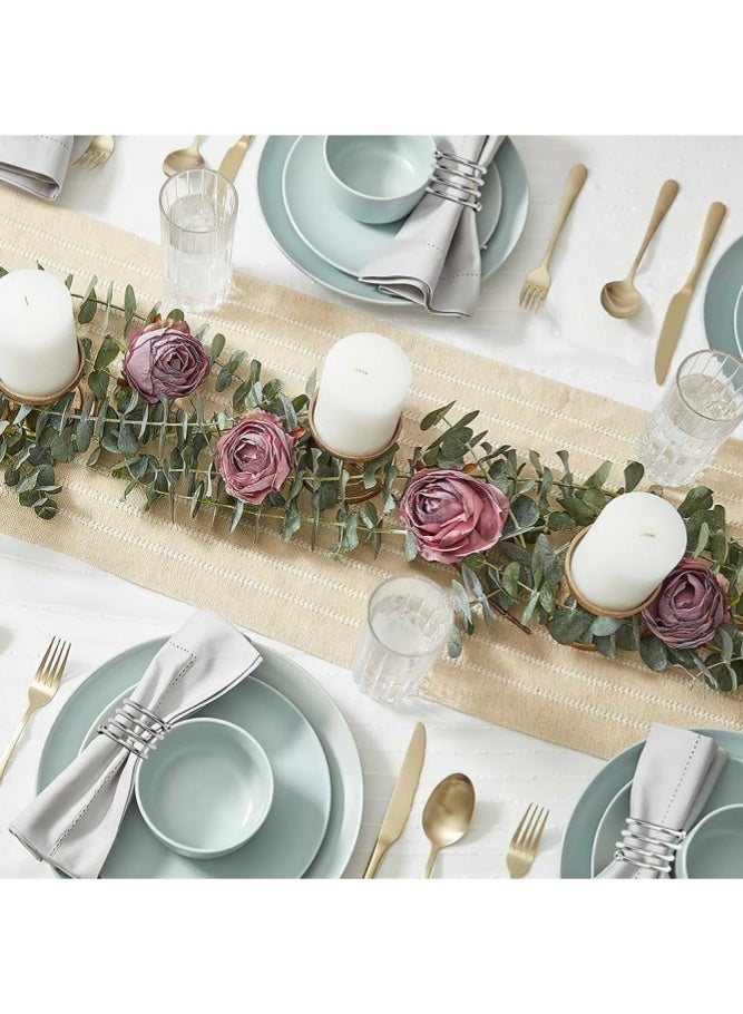 ميدي مجموعة حلقات مناديل الطاولة 12 قطعة/المجموعة - مناسبة لحفلات العطلات والمناسبات الرسمية أو غير الرسمية في مطابخ المنزل وديكورات طاولة حفلات الزفاف، فكرة هدية رائعة للمضيفين والتجمعات العائلية - Image 5