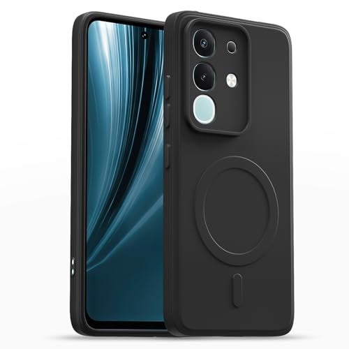Pikkme Back Cover for Vivo T4x 5G / iQoo Z10x 5G / Vivo Y31 Pro 5G Soft Matte Silicone Mag-Safe Design (Mag-Safe Not Support) Camera Protection | Slim Fit Bumper Cover (Black) - Image 1