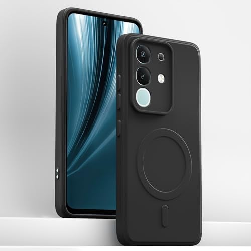 Pikkme Back Cover for Vivo T4x 5G / iQoo Z10x 5G / Vivo Y31 Pro 5G Soft Matte Silicone Mag-Safe Design (Mag-Safe Not Support) Camera Protection | Slim Fit Bumper Cover (Black) - Image 2