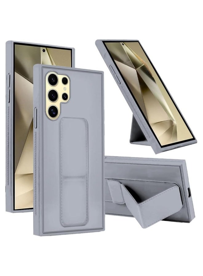 DUSALA Case for Samsung Galaxy S25 Ultra Back Stand Case Magnetic Car Holder Soft Silicone Horizontal & Vertical Kickstand Cover Wrist Strap for Galaxy S25 Ultra - Image 1