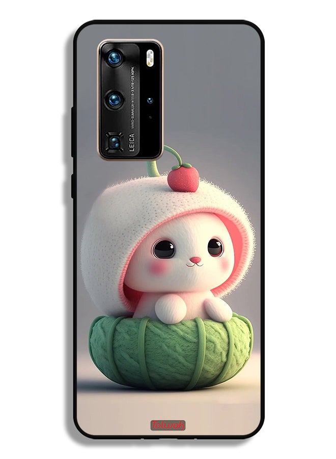 Tolwak غطاء حماية هواوي P40 برو 5G طباعة أرنب صغير لطيف - Image 2
