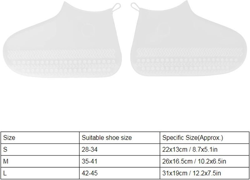 klarako Rain Shoe Covers, Men Women Kids Waterproof Non Slip Silicone Shoe Protectors(S) - Image 4