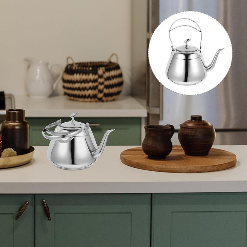 Stainless Steel Tea Kettle Spill Resistant Design For Home Restaurant Kitchen Use - Image 4