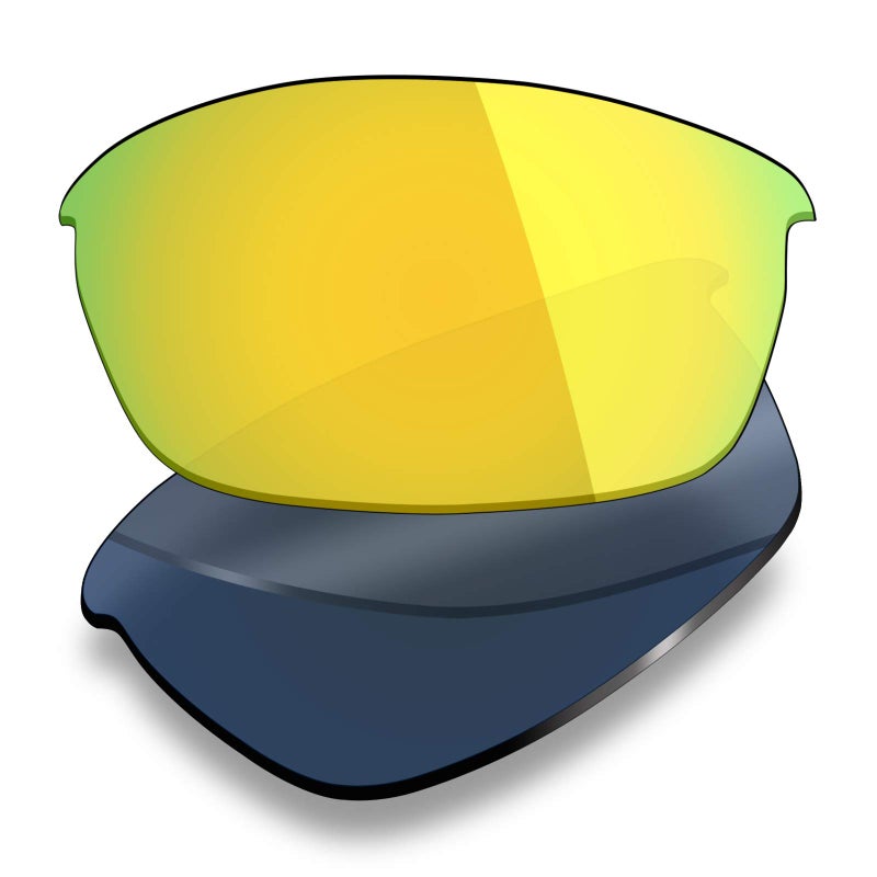 Mryok Polarized Replacement Lenses for Oakley Flak Jacket - 24K Gold - Image 2