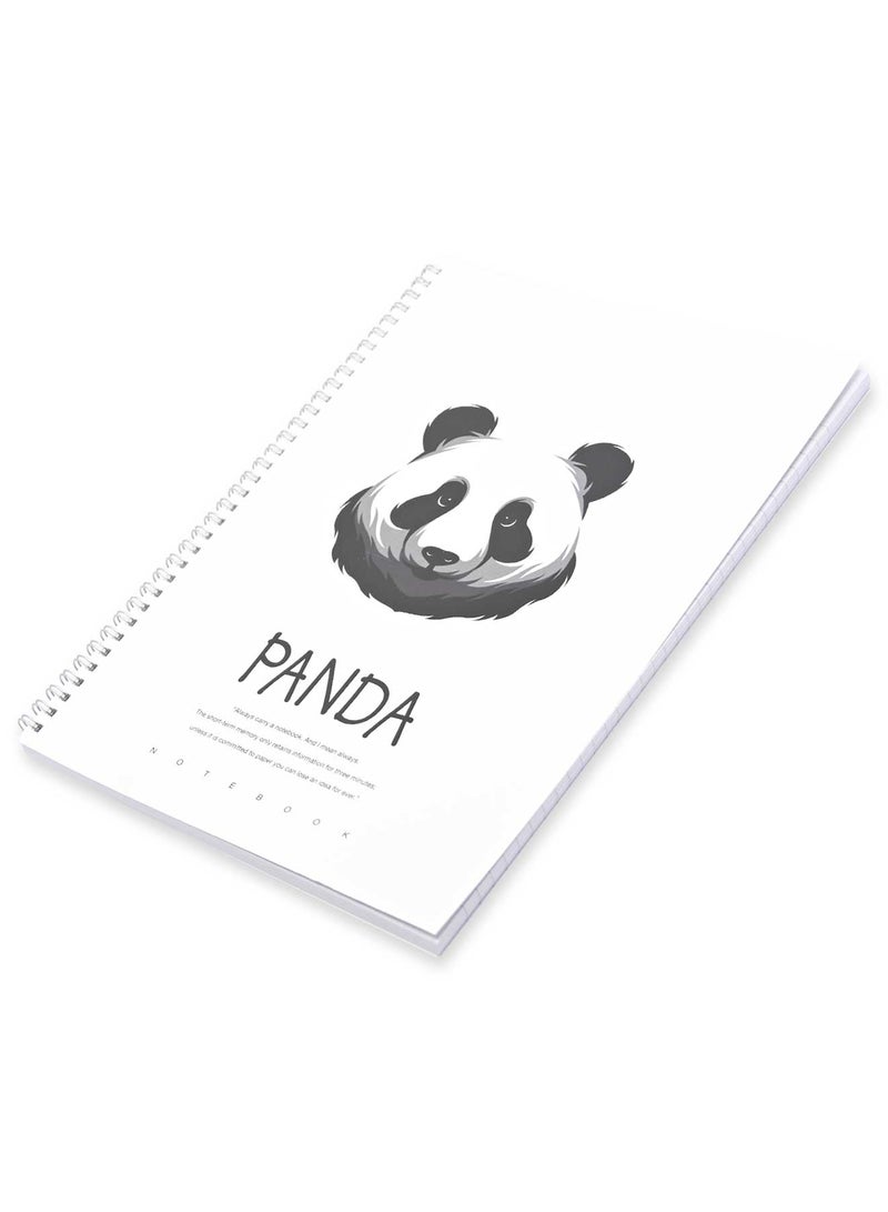 FIS Pack Of 5 Spiral Soft Cover Notebook, 96 Sheets A4 Panda Design 7 -FSNBSSCA496-PAN7 - Image 1