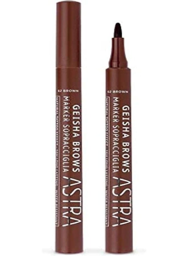 Astra Geisha Eyebrow Pencil - Shade 03 Brown - Long-lasting, Waterproof