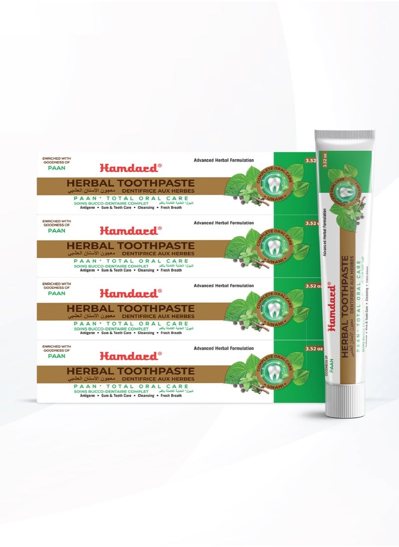 Paan Total Odor Care Toothpaste 100g Pack of 4