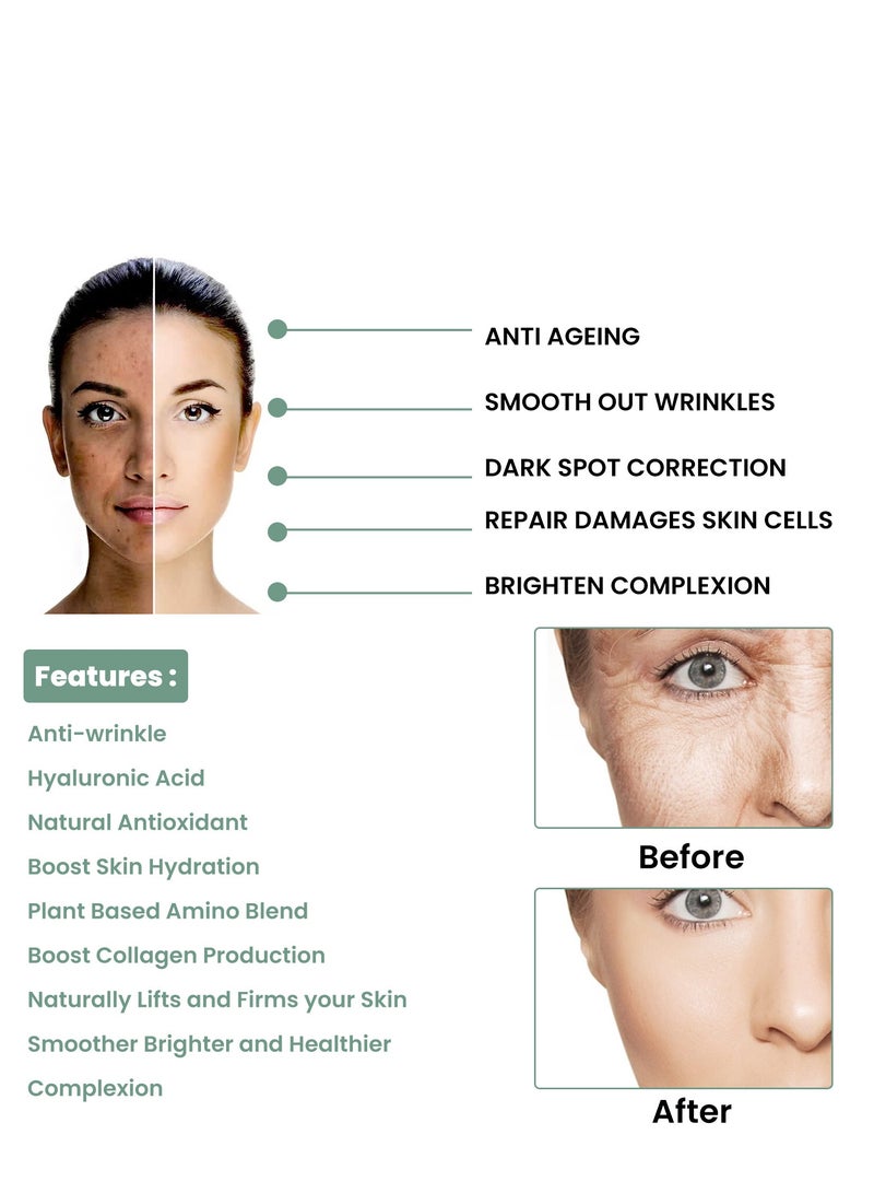 إيلهو مصل يومي لتعزيز الكولاجين وحمض الهيالورونيك -97% تخلص من التجاعيد العميقة والبقع الداكنة ومقاوم للشيخوخة - Image 4