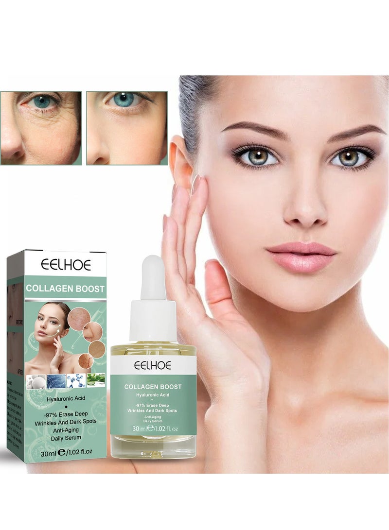إيلهو مصل يومي لتعزيز الكولاجين وحمض الهيالورونيك -97% تخلص من التجاعيد العميقة والبقع الداكنة ومقاوم للشيخوخة - Image 2