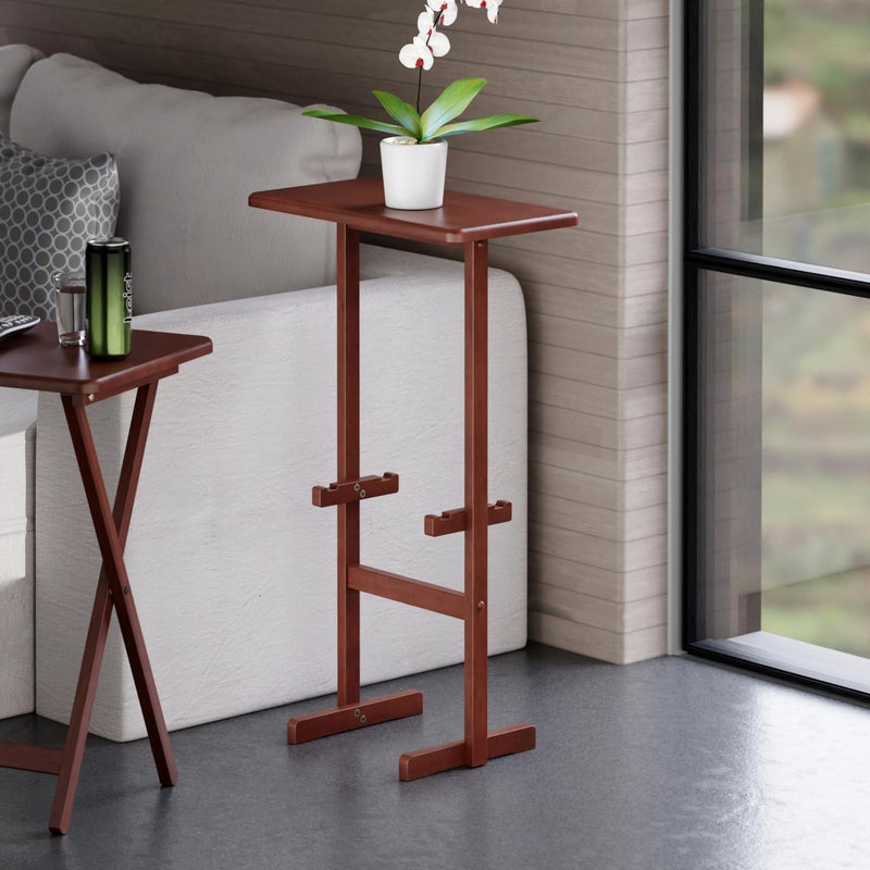 Winsome Riley Snack Table Rack, Walnut - Image 3
