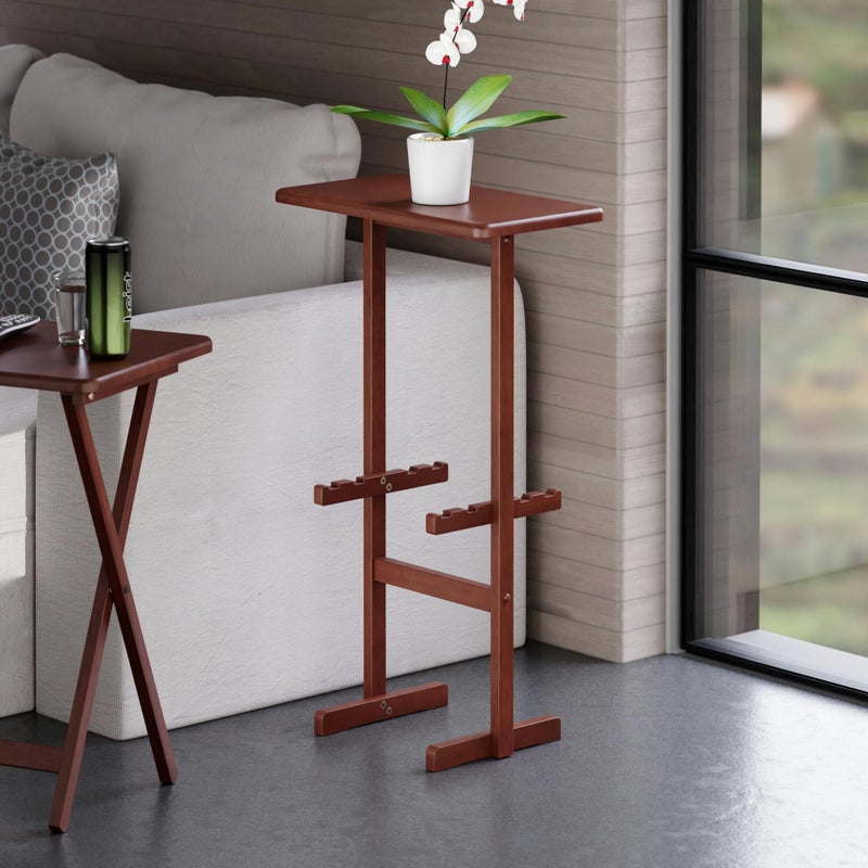 Winsome Riley Snack Table Rack, Walnut - Image 2
