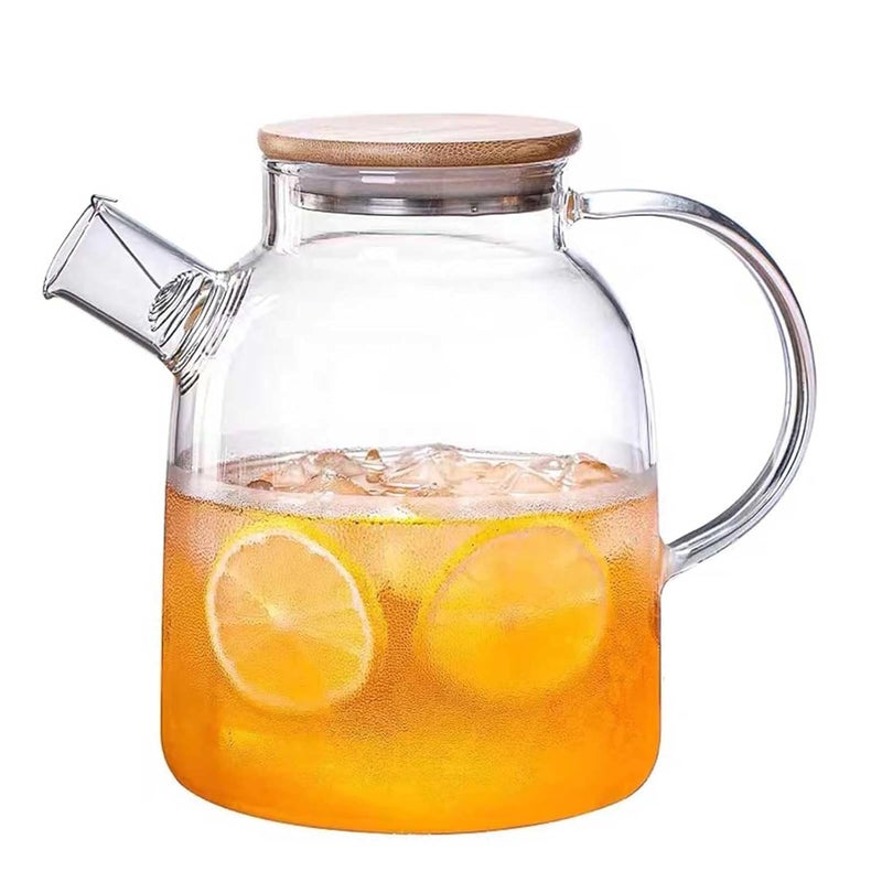 Hwagui Glass Teapot with Infuser for Loose Tea and Blooming Tea Heat Resistant Glass Teapot and Kettle for Stovetop Perfect Tea Maker 1600ml54oz - Image 1