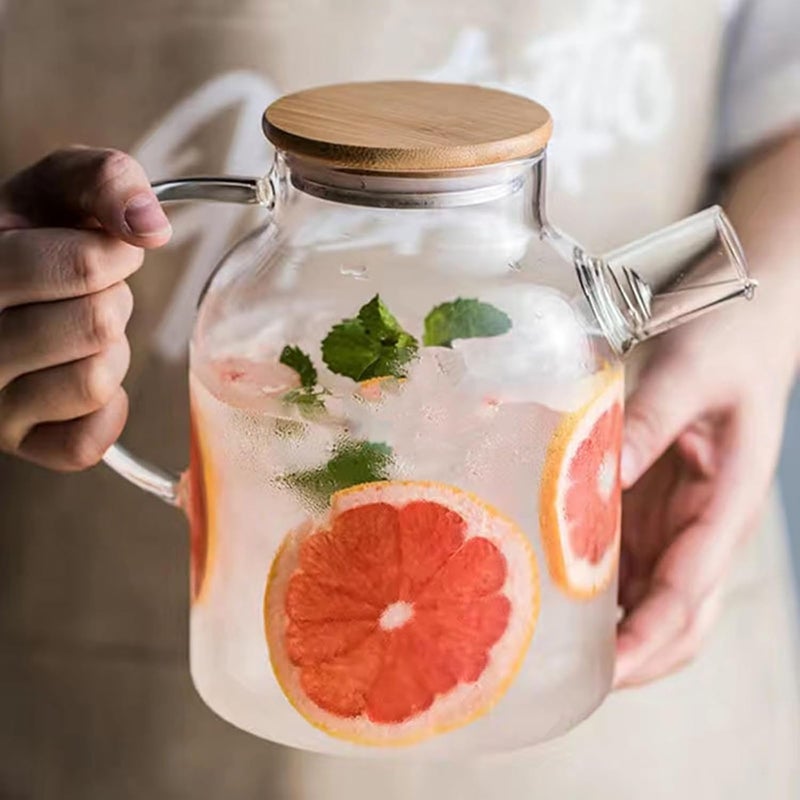 Hwagui Glass Teapot with Infuser for Loose Tea and Blooming Tea Heat Resistant Glass Teapot and Kettle for Stovetop Perfect Tea Maker 1600ml54oz - Image 2