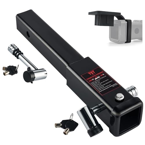 TYT Trailer Hitch Tube Extender for 2" Receiver, 7 inch Extension Length, with 5/8 inch Pin and Clip, 5000 lbs GTW - Image 1