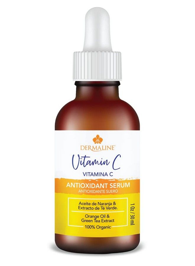 dermaline Vitamin C Serum For Face With Hyaluronic Acid And Jojoba Oil Hydrating Brightening And Deep Moisturizing Age Control To Diminish Fine Lines And Wrinkles - Image 1
