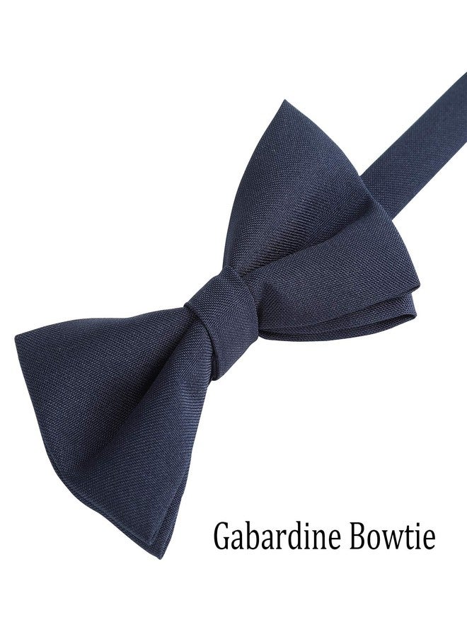 WELROG Classic Pre-Tied Bow Tie for Children & Adults Solid Color Adjustable Bowtie Gabardine Material (Dark Navy blue, M (6-18 Years)) - Image 4