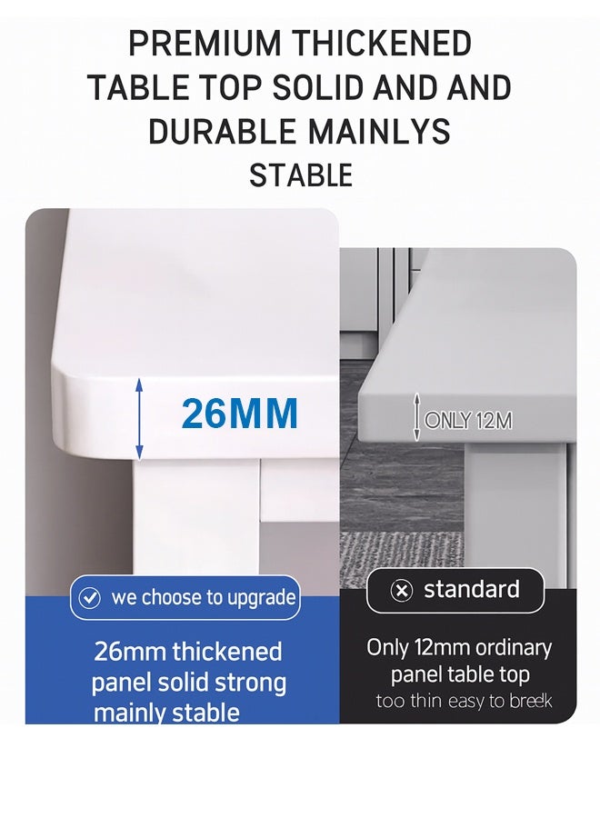 NKX L Shaped Computer Desk with Integrated Bookshelf Study Table for Home Office and Student Bedroom Corner 140 cm - Image 4