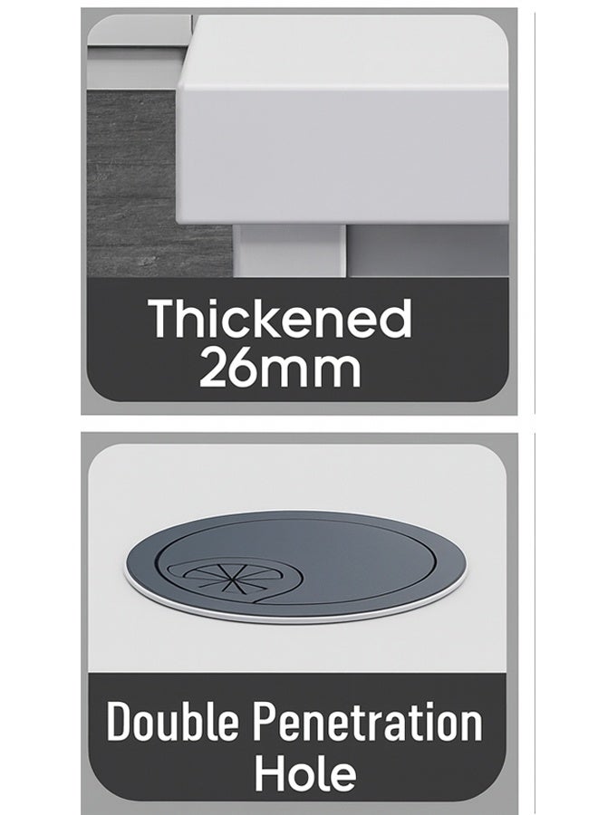 NKX L Shaped Computer Desk with Integrated Bookshelf Study Table for Home Office and Student Bedroom Corner 140 cm - Image 5